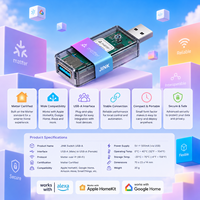 Interrupteur intelligent USB Matter, minuterie WiFi USB, compatible avec Apple HomeKit, Alexa, Google Voice Control