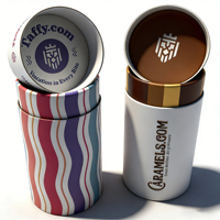 Boîte cylindrique en carton recyclé de qualité alimentaire personnalisée pour l'emballage de café, de thé, de tubes en papier et de bonbons au matcha