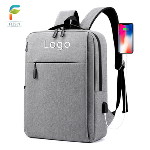 2025 Hot Design Lightweight Polyester Waterproof Laptop <b>Backpack</b> USB Port Zipper Custom Logo Good Quality for College <b>Students</b> - Product Image 1