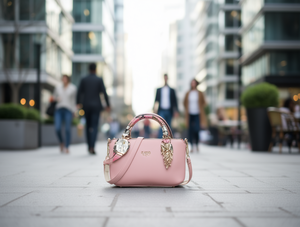 Borsa Boston da Donna in Microfibra Sintetica con Tracolla, Stile Classico con Logo, per Uso Quotidiano - Product Image 2