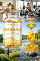 Capsules de oméga-3 liposomales en gélules molles |   Oméga-3 naturel pour la santé cardiaque et cérébrale, usage adulte