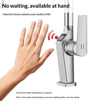 Keran Dapur Digital Pintar Sensor Cerdas Multifungsi Mewah, Dapat Diputar, Model Flying Rain, Dapat Ditarik, Snik Tap