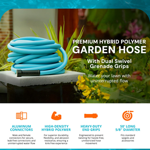 Tuyau d'arrosage professionnel en PVC de 15 m, résistant aux plis et à l'abrasion, en polymère hybride flexible, services OEM/ODM disponibles - Product Image 6