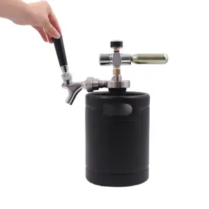 Mini dispensador de cerveza de acero inoxidable, Kit de Kegerator portátil, sistema de grifo presurizado