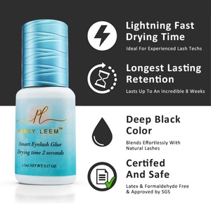 Pinky Leem Custom Private Label 1-2 Second Dry 8 Weeks Retention Eyelash <b>Glue</b> 5ml Eyelash Extension <b>Glues</b> - Product Image 5