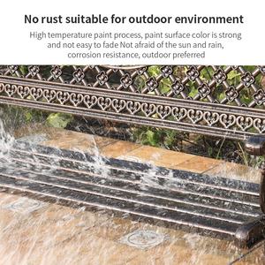 Mojia Jardim Ao Ar Livre Mobiliário de Lazer De Alumínio Fundido Park Bench Bronze Antigo Conjunto Jardim Do Pátio Do Jardim Banco de Manutenção Zero - Product Image 2