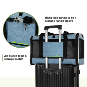 Cross-Border Foldable Car <b>Pet</b> <b>Carrier</b> - 4-Sided Breathable Shoulder Tote Universal - Product Image 5