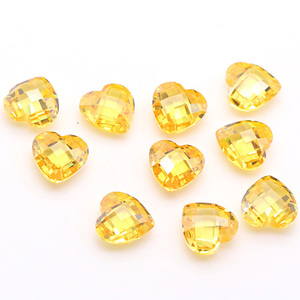 Piedra <span class=keywords><strong>de</strong></span> Circonio Sintético Directamente <span class=keywords><strong>de</strong></span> Fábrica, 10 mm, Corte Corazón con Doble Cara <span class=keywords><strong>de</strong></span> Tortuga, Varios <span class=keywords><strong>Colores</strong></span>: Blanco, Rosa, Amarillo, Gemas <span class=keywords><strong>de</strong></span> Circonio Cúbico - Product Image 4