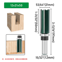 Fresa CNC de carburo con recubrimiento TiAlN de dos filos, vástago de 8 mm, para recorte y fresado de madera, con rodamiento totalmente encapsulado, OEM