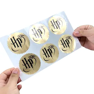 custom flat sheet sticker printing and die cutting round square window decorative labels