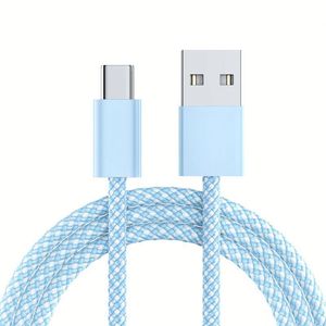 Nylon Braided USB <b>C</b> Data <b>Cable</b> 1M 2M 3M 5A <b>Fast</b> <b>Charging</b> Adapter <b>Cable</b> <b>Type</b>-<b>C</b> Line for Mobile Phone - Product Image 1