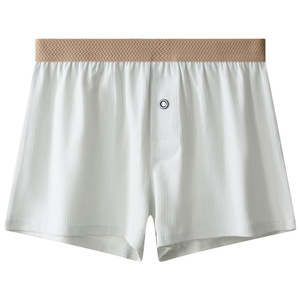 Boxer da uomo estivi a quadri leggeri e traspiranti larghi pantaloni Arro Spandex/cotone con Logo in vita Boxer da uomo - Product Image 4