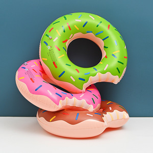 TANYOZHE Bouée gonflable en forme de beignet pour enfants, jouet de piscine flottant en PVC épaissi - Product Image 1