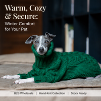 Pull à col roulé pour chien de type lévrier italien, whippet, en tricot épais, chaud, pour l'hiver, en stock, prêt à être expédié
