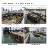 Palière en acier laminée à chaud de type U et de type Z Larssen SY295 SY390 pour barrage marin, mur de soutènement et défense contre les inondations
