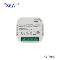 Receptor Wifi YET479 90-240V de 1 Canal, Receptor Universal con Aplicación Tuya, Controlador de Código Abierto para Puerta de Garaje