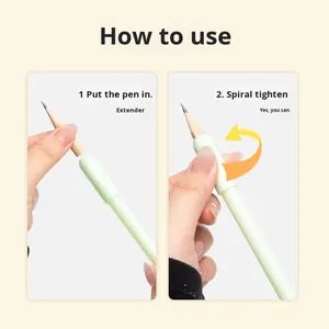 Tige d'extension universelle pour crayon, spécialement conçue pour les élèves, corrigeant la posture <span class=keywords><strong>de</strong></span> la prise en main des <span class=keywords><strong>crayons</strong></span> standard - Product Image 3