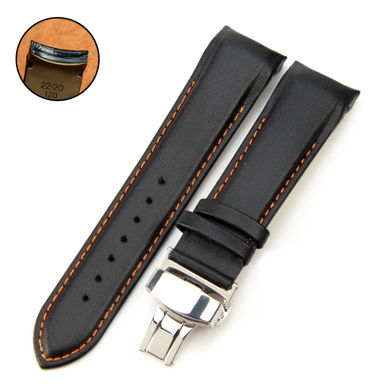 Black and orange silver buckle