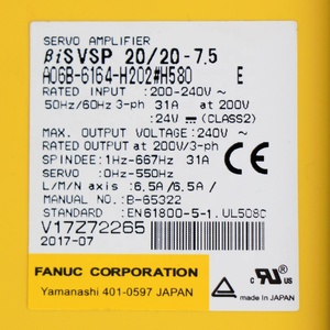 Nuovo servoamplificatore Fanuc originale A06B-6164-H202 # H580 con garanzia - Product Image 6