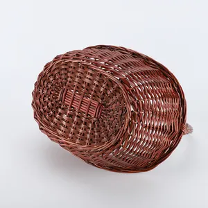 Cesta de piquenique de madeira barata, cesta para piquenique, cesta de madeira, conjunto de 4 pessoas