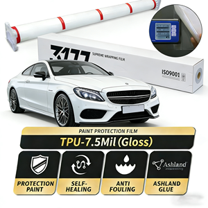 Film transparent FANNA ultra-léger 7,5 mil PPF 1,52*15M TPH auto-réparateur anti-jaunissement pour carrosserie, application 99%, garantie 5 ans - Product Image 6