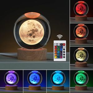 Lampe de nuit en gros, ornement d'intérieur en cristal 3D, petite boule lumineuse - Product Image 4