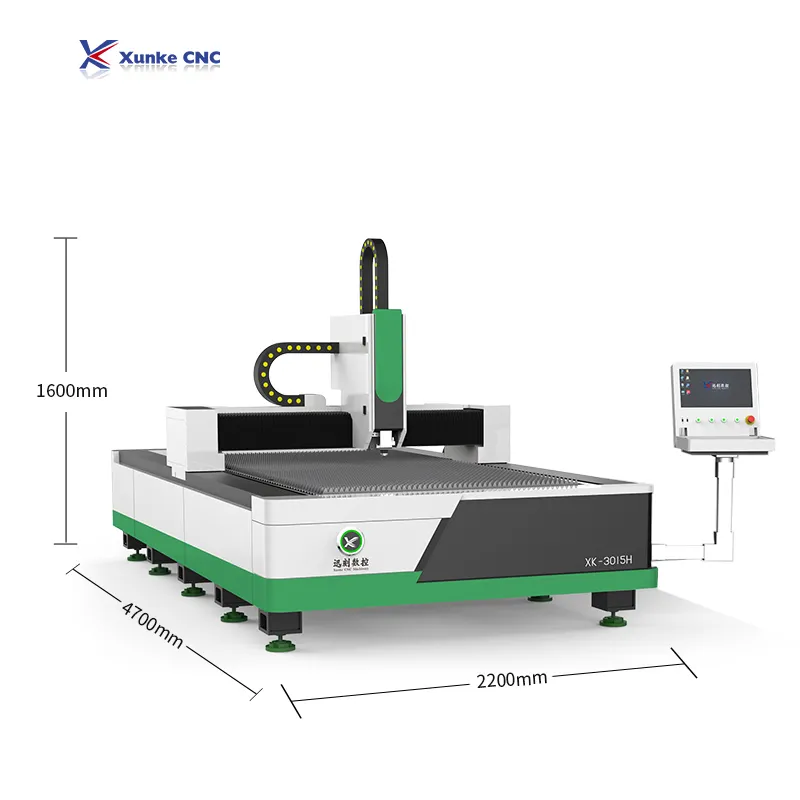 1000W 1500W 2kw 3KW 6KW Laser Pemotong Serat 8KW Mesin Pemotong Laser Serat 3015 untuk Logam Baja Tahan Karat