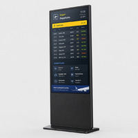 Pantalla Publicitaria para Aeropuertos, Pantalla 2K de 43, 50 y 55 Pulgadas Full HD, Señalización Digital con Soporte de Pie, Reproductor de Publicidad
