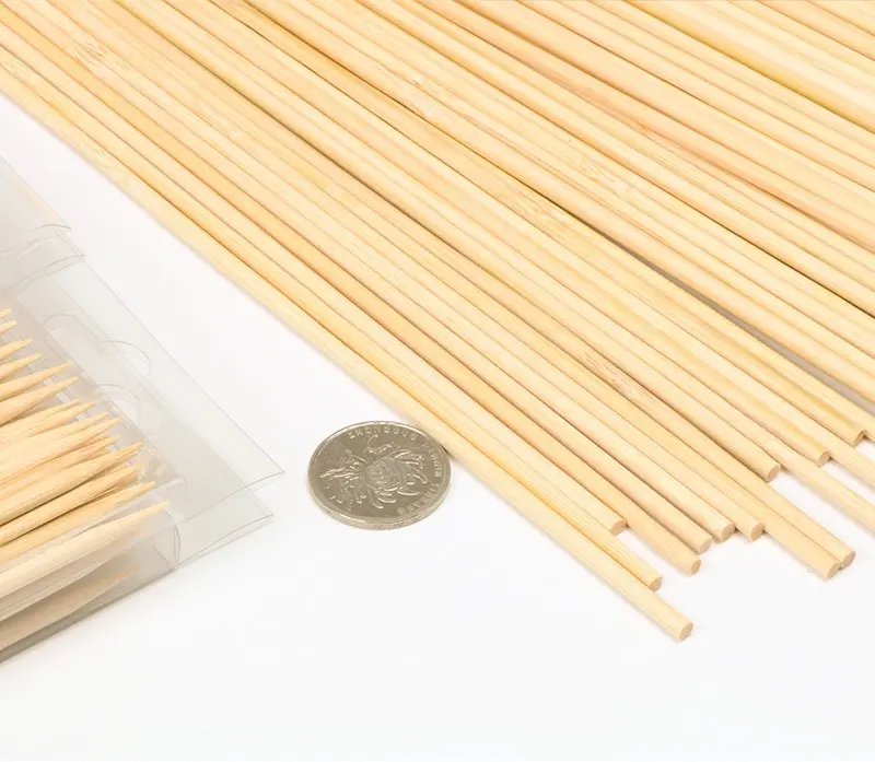 Toptan pamuk şeker ahşap sopa özel mısır için 25cm çin barbekü aksesuarları yuvarlak hq-bambu et şiş Sticks