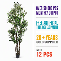 Arbre d'olivier artificiel réaliste, plante en pot artificielle, tronc texturé, décoration intérieure pour restaurant, hôtel, vente en gros, projet OEM