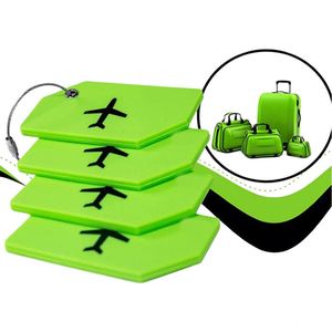 Étiquette de bagage promotionnelle en plastique rigide avec boucle métallique, motif avion, pour cadeaux d'aéroport et compagnies aériennes - Product Image 1