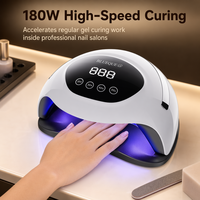 Lámpara de Uñas Profesional Personalizada Directo de Fábrica, 180W, 60 LED UV, Fuente de Luz Dual, Sensor Infrarrojo, 4 Tiempos para Venta en Línea