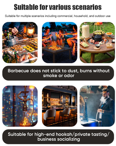 Dài Đốt Tùy Chỉnh Than Hoạt Tính Than Bánh BBQ Nén Than Tre Với Tro 95% 8000j calory Cho Nấu Ăn Ngoài Trời - Product Image 6