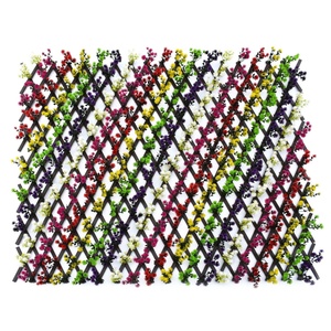 Valla de Flores Artificiales con Diseño Telescópico, Pantalla de Privacidad de Hojas Verdes de PVC para Jardín, Decoración de Tamaño Personalizado para Exteriores, Comercio Exterior - Product Image 2