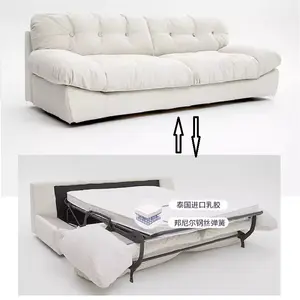 Le tissu minimaliste moderne permet de gagner de l'espace Canapé-lit pliant multifonctionnel avec ensemble de matelas Mobilier de salon d'hôtel