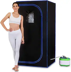 2022 Amazon Hot Selling Best Detoxifying Soothing Steam Heating Portable Full Size Sauna Portable Steam Sauna Personal Home Spa
