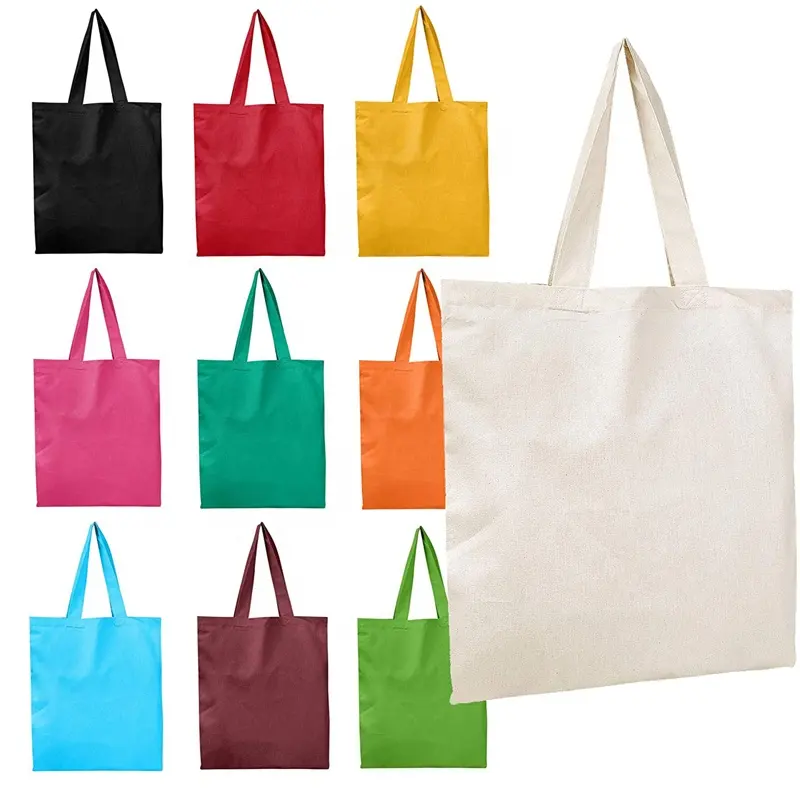 Wholesale Custom print organic canvas tote shopping cotton bag
