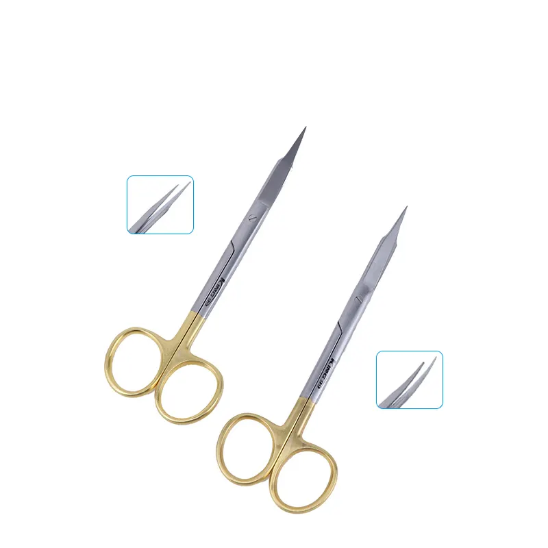أدوات أسنان من الفولاذ المقاوم للصدأ مقص 13 سنتيمتر الأسنان جراحة مقص منحني/مستقيم Autoclavable الأسنان عيادة ادوات المختبر