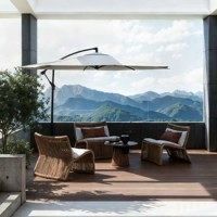 Fauteuil d'appoint en corde tressée style nordique, canapé lounge individuel avec table d'appoint, pour balcon, hôtel et maison de vacances