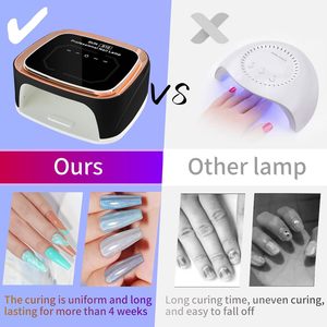 Lampe UV LED professionnelle SUN S10 168w 36LED 4 minuteurs 7800mah avec écran LCD rechargeable sans fil pour le séchage du vernis à ongles - Product Image 2