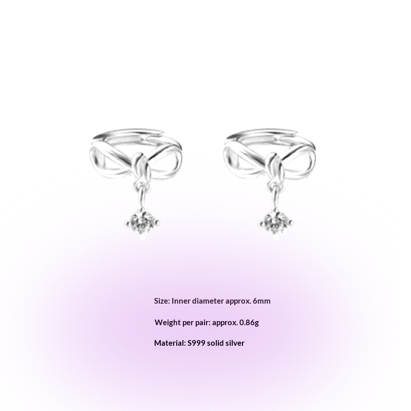 Bowknot earrings, a pair