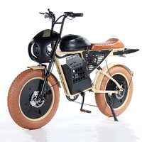 Bicyclette électrique tout temps pour la chasse 48v 1500w Meilleur moteur 20 Max Type Super73 Bicyclette électrique Fat Tire Cruiser Fat Tire Electric Bik