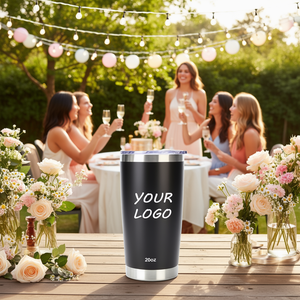 Gobelet isotherme en acier inoxydable OEM 20 oz avec couvercle, logo personnalisé, bouteille d'eau écologique pour usage extérieur - Product Image 2