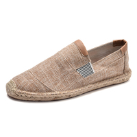 Petite personnalisation quantité minimale de commande semelle en jute espadrilles pour hommes sans lacet chaussures en toile