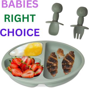 Vente en gros d'ustensiles d'alimentation pour bébé en silicone cuillère et fourchette souples avec tétine bavoir/assiette/bol sans BPA ensemble d'alimentation - Product Image 6