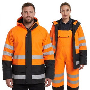 Hi Vis Waterproof Cotton/Nylon/Polyester Men'<b>s</b> Safety <b>Jacket</b> Reflective Work Clothing CE Certified Anti-Bacterial - Product Image 1