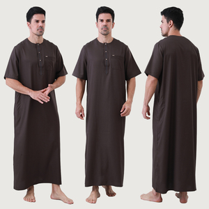 Thobe islamique pour hommes de haute qualité avec boutons métalliques, <span class=keywords><strong>Dubaï</strong></span>, Arabie Saoudite, Gandoura, <span class=keywords><strong>Djellaba</strong></span>, vente en gros - Product Image 2