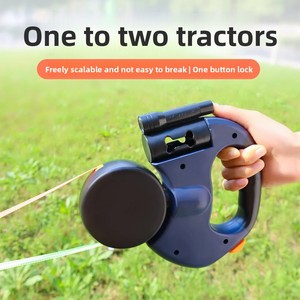 Laisse pour animaux de compagnie en nylon rétractable automatique 1 à 2 harnais lumineux pour petits chiens moyens rubans décorés pour équipement de marche en plein air - Product Image 2