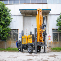 Plateforme de forage de puits d'eau à trois roues, type tracteur, plateforme de forage portable à vendre