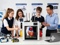 Imprimante 3D Snapmaker U1 4 couleurs avec 4 têtes d'impression indépendantes, vitesse élevée de 500 mm/s, imprimante 3D FDM multi-matériaux